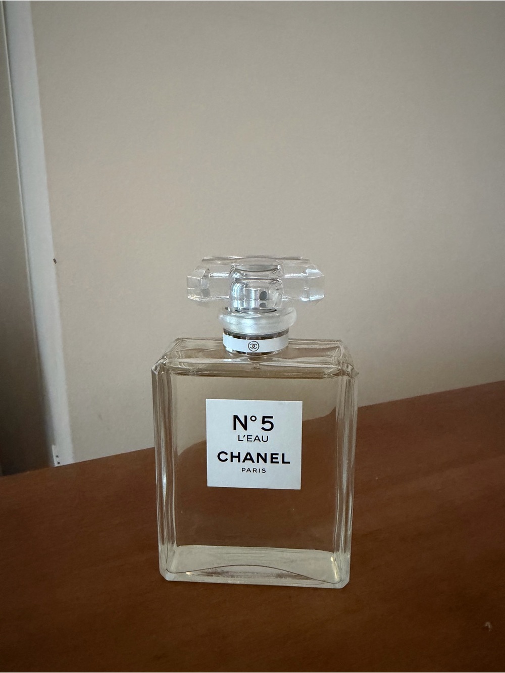CHANEL Clear Glass N°5 L'EAU Decorative Bottle